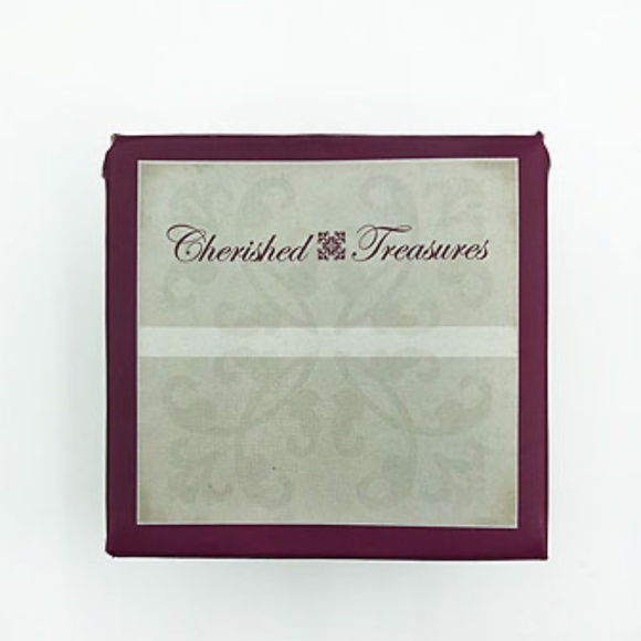 Cherished Treasures Enamel Butterfly With Crystals Floral Hinged Box - Picture 7 of 8